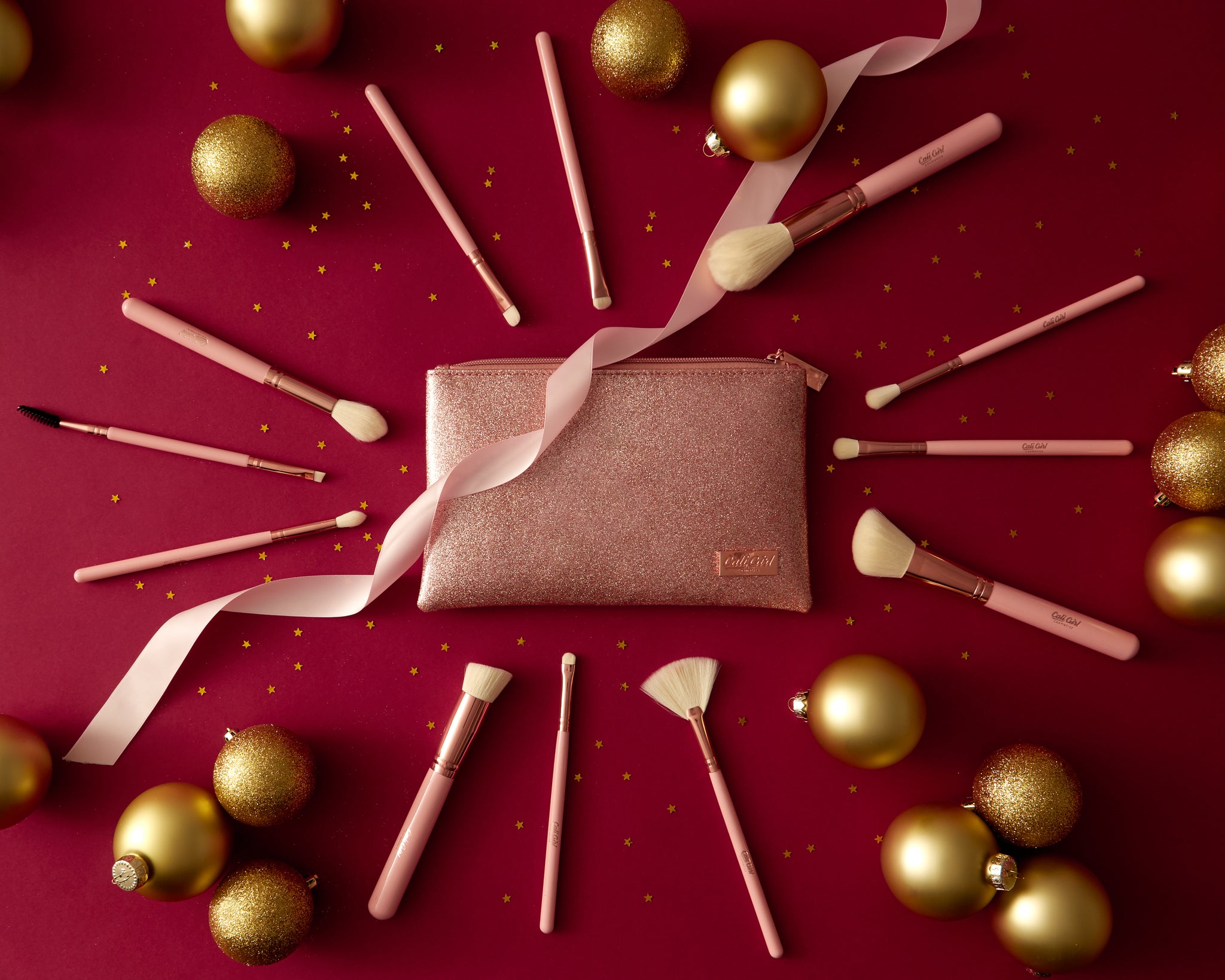 Cali Girl Cosmetics Brush Set LA Glam 12 piece set