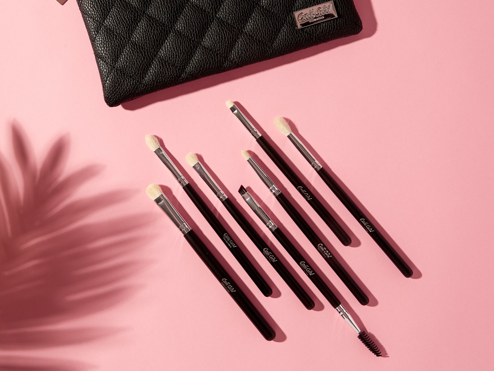 Eye Love  7 piece brush set (silver & black)