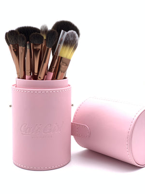 Rose 12 piece brush set (pink & bronze)